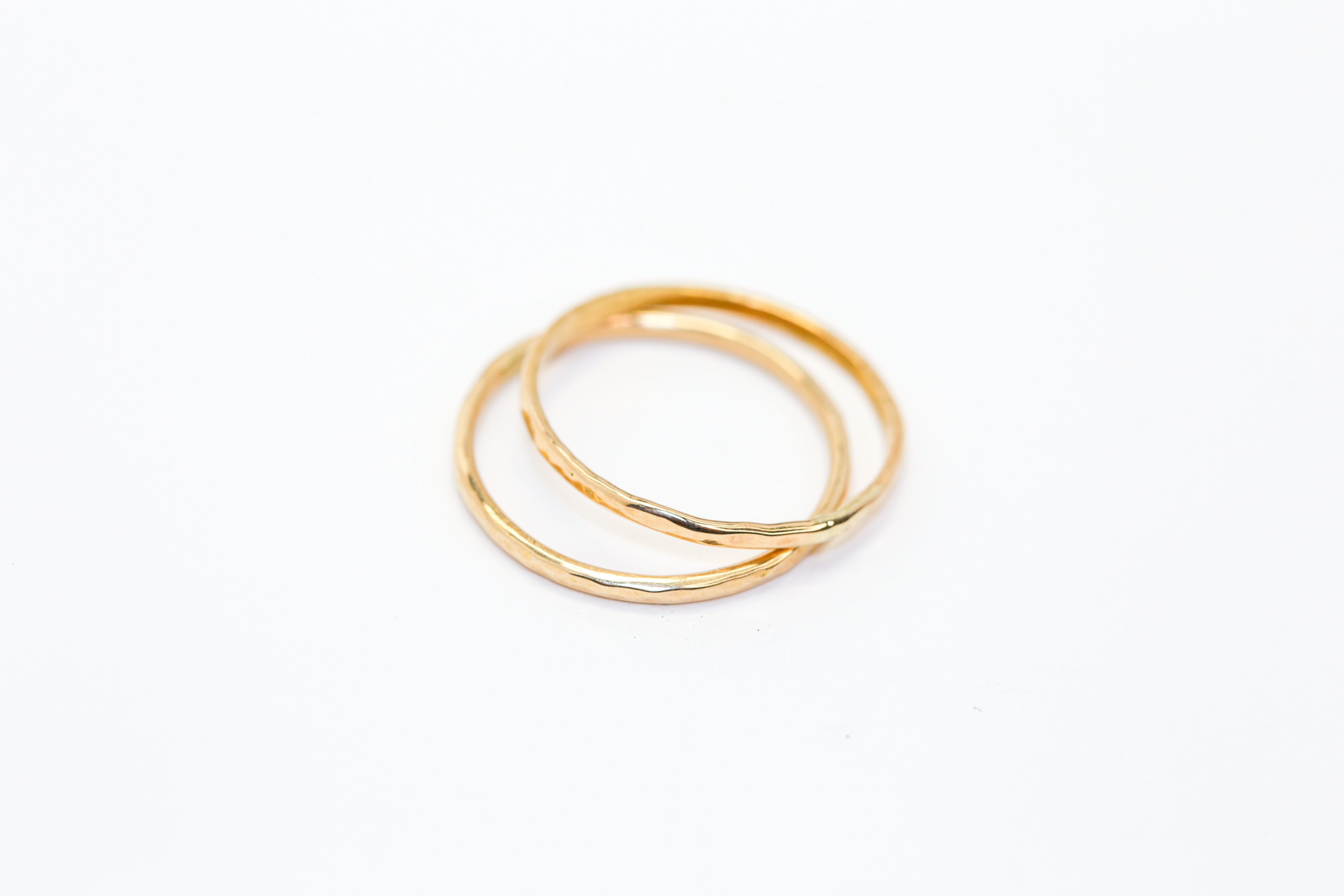 ELAINE Hammered Gold Stacker