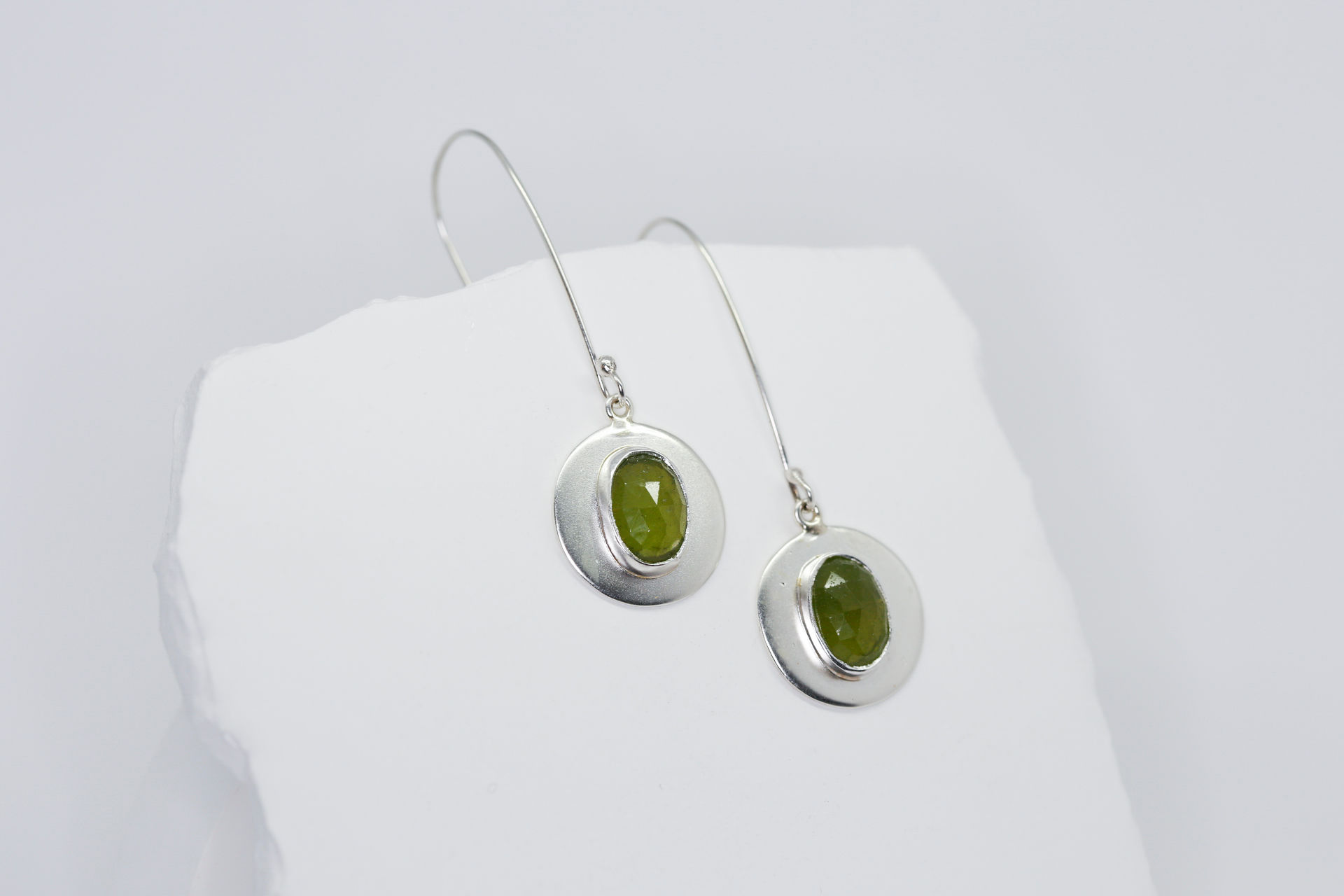 OLIVE Vesuvianite Earrings
