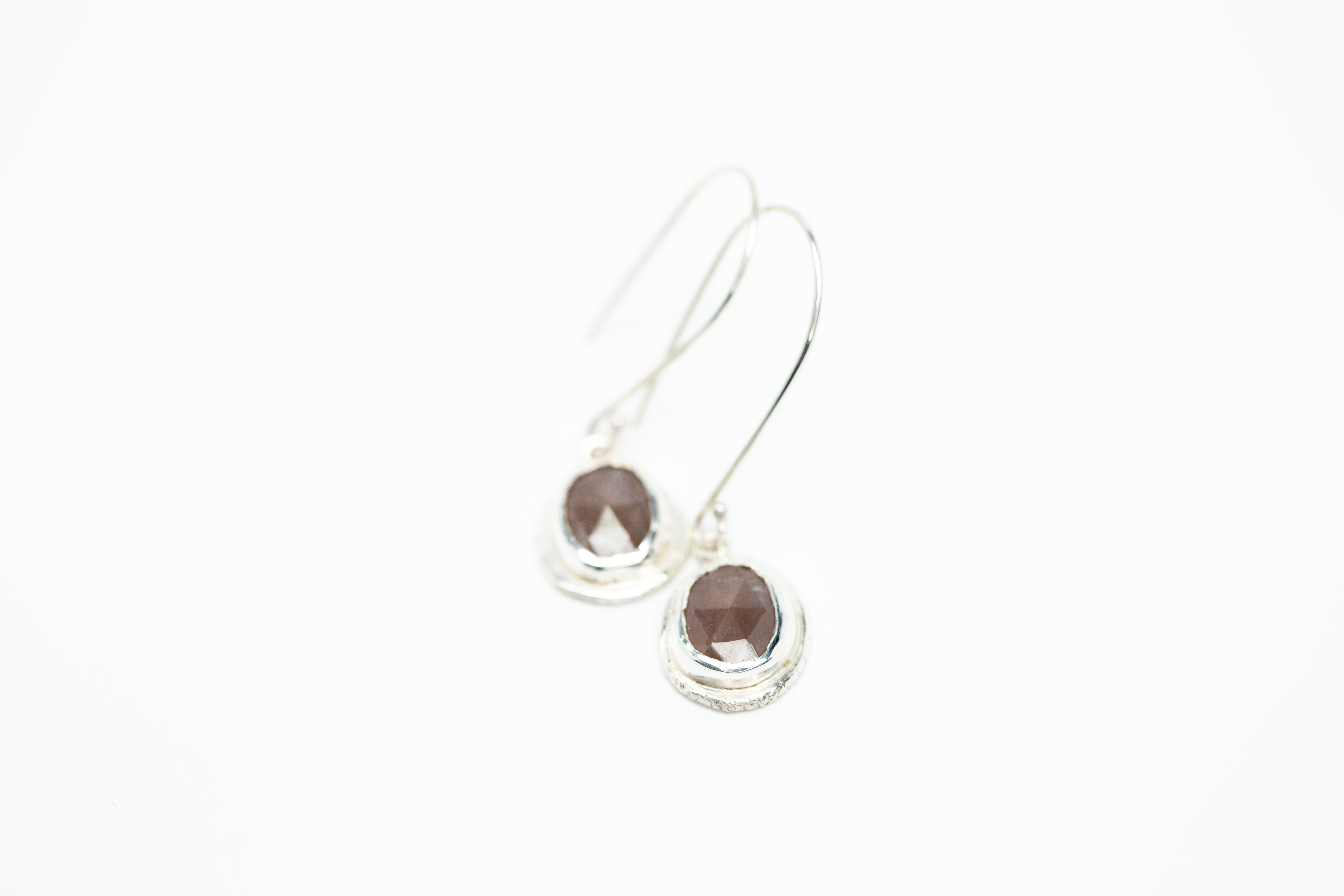 SERAPHINA Silver Sapphire Earrings #1