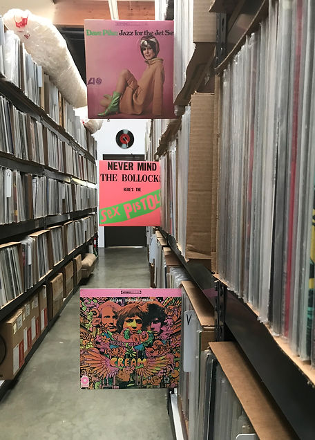 Where can I sell my records? Look no further. Photo of the inside of our vast record collection. (Location and directions)