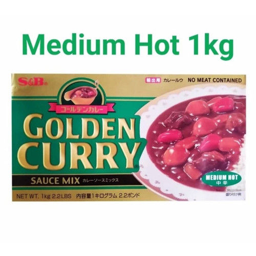 日本愛思必 金牌中辣咖哩醬大盒 S&B Golden Curry Medium Hot 1kg