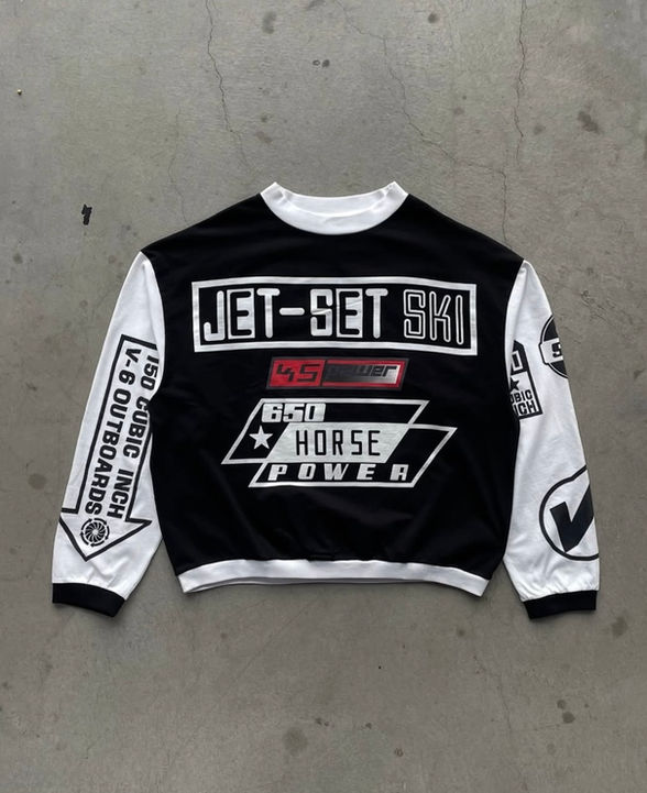 Custom Crewneck we manufactured for jet set