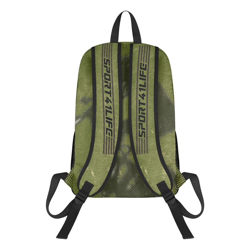 Thumbnail: Halftone Biker Silhouette All Over Print Leisure Sports Backpack (Model 1741)