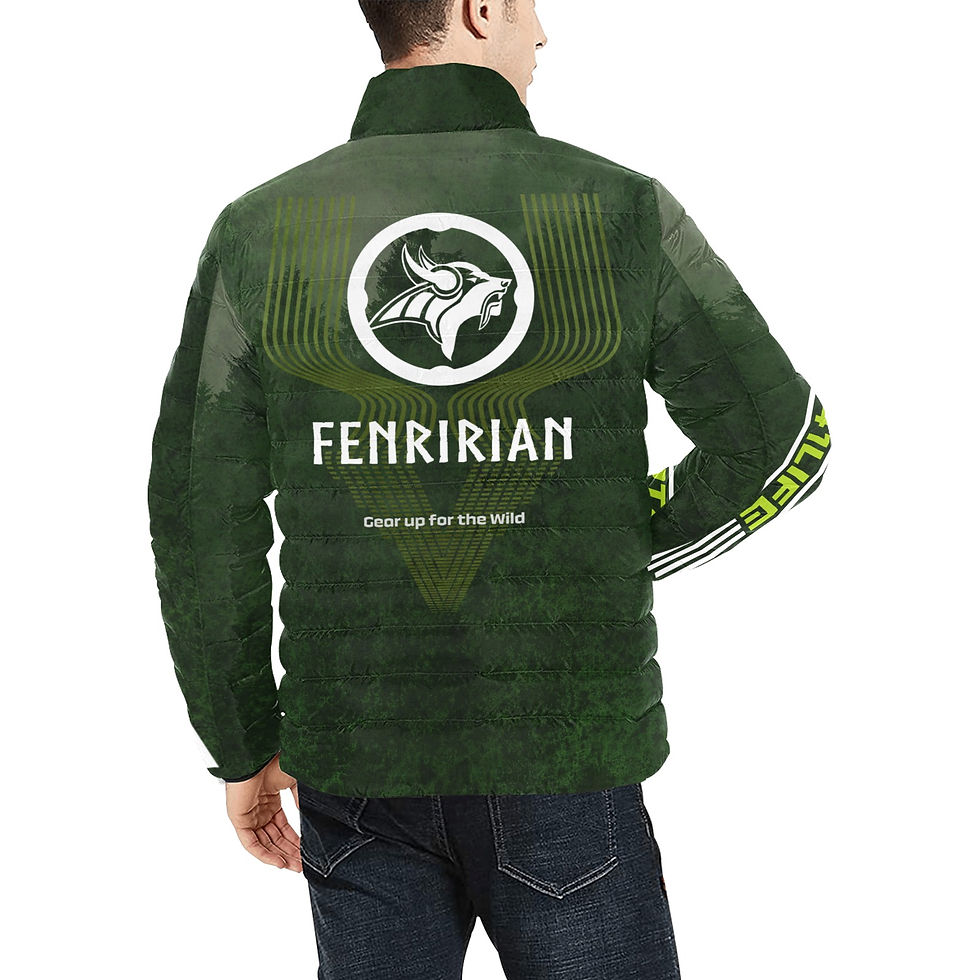 Fenririan x Sport41life Men's Stand Collar Padded Jacket (Model H41)