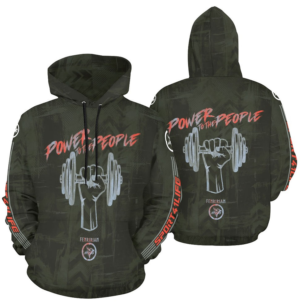 Thumbnail: Power to the People All Over Print Hoodie for Women (USA Size) (Model H13)