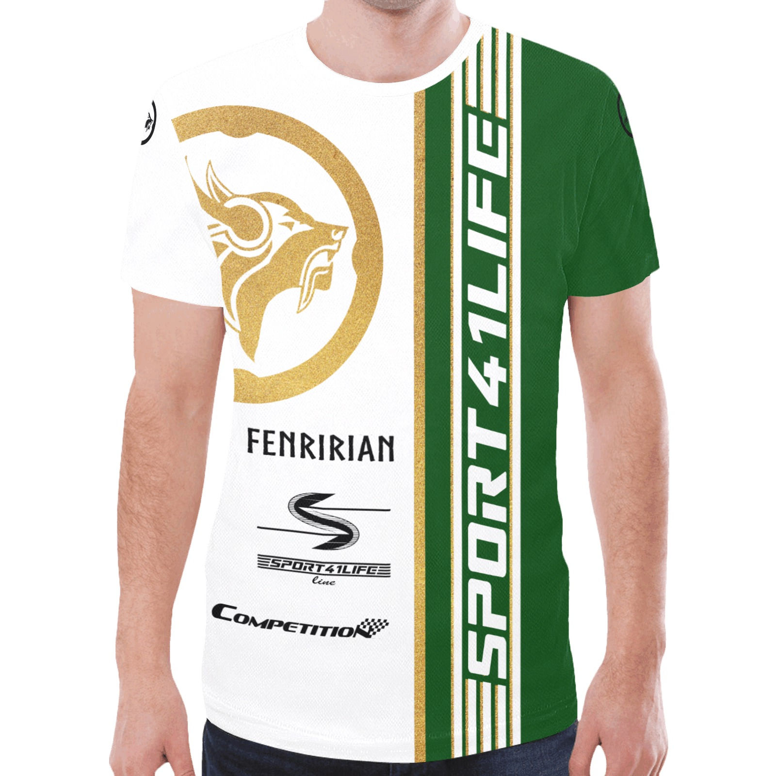 Competition BAR green New All Over Print T-shirt for Men (Model T45)