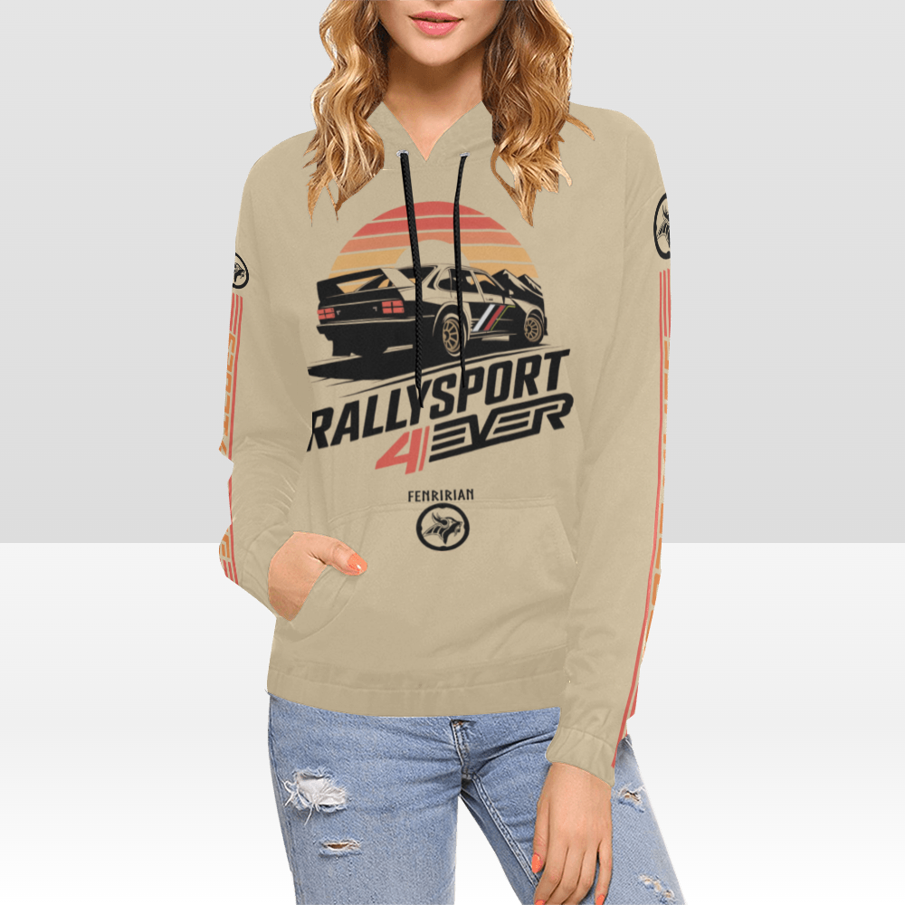 Rallysport 4ever All Over Print Hoodie for Women (USA Size) (Model H13)