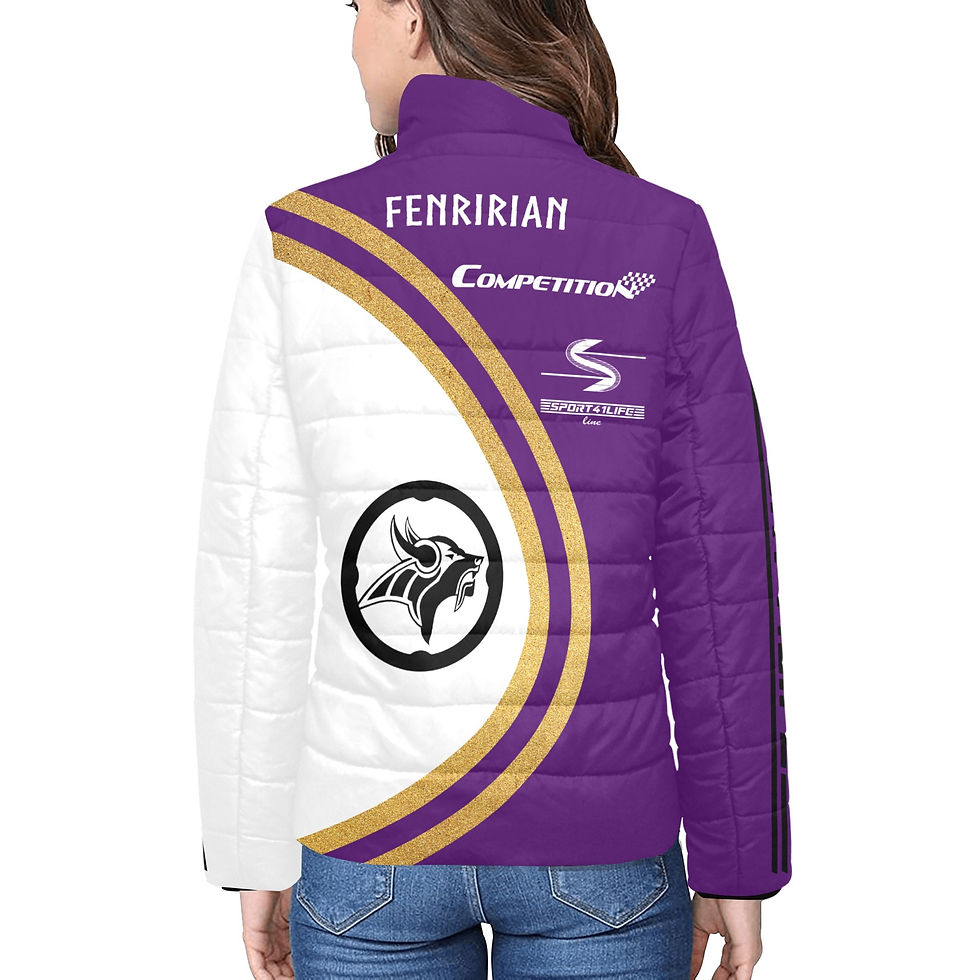 Thumbnail: Competition RMAR-PURPLE Women's Stand Collar Padded Jacket (Model H41)