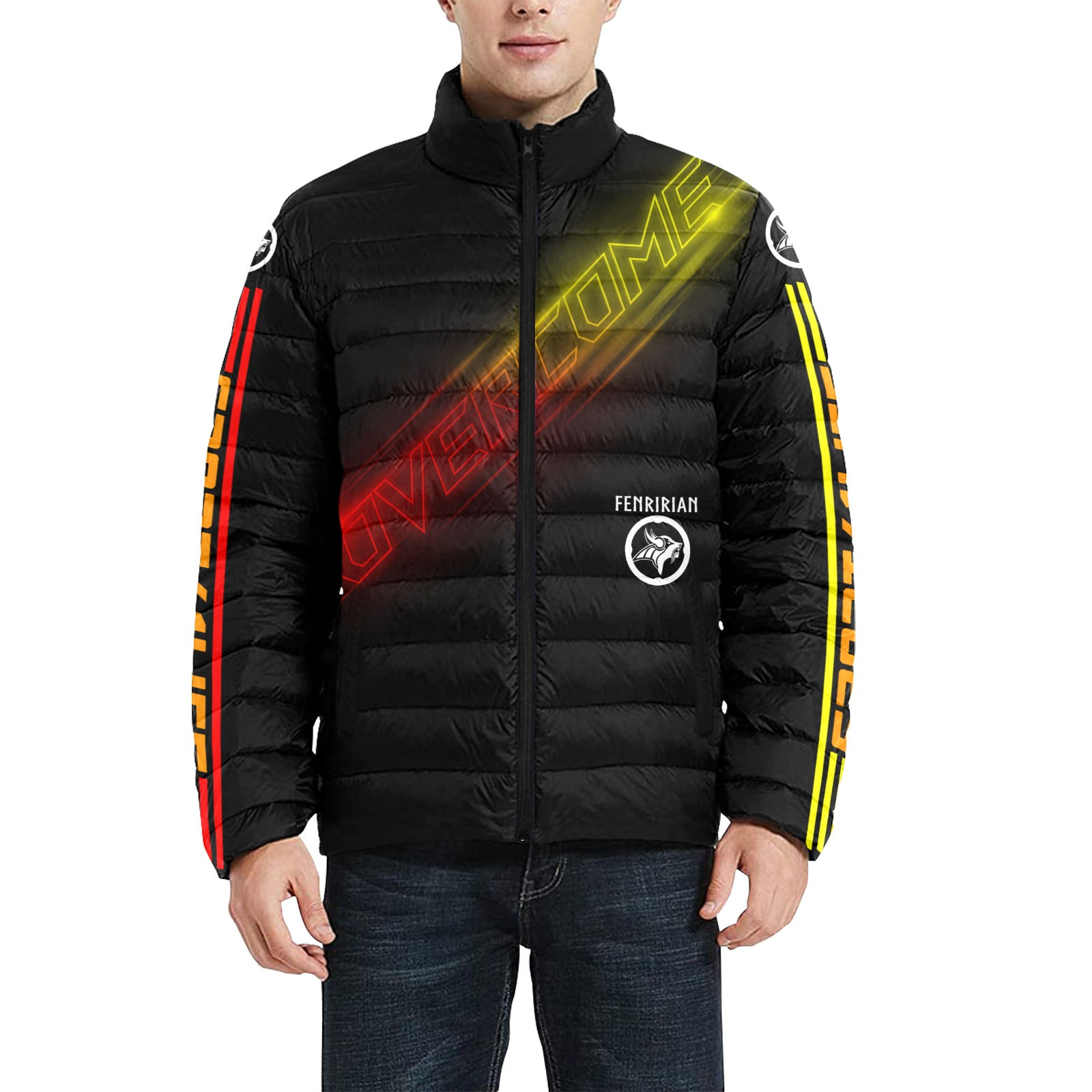 Overcome Men's Stand Collar Padded Jacket (Model H41)