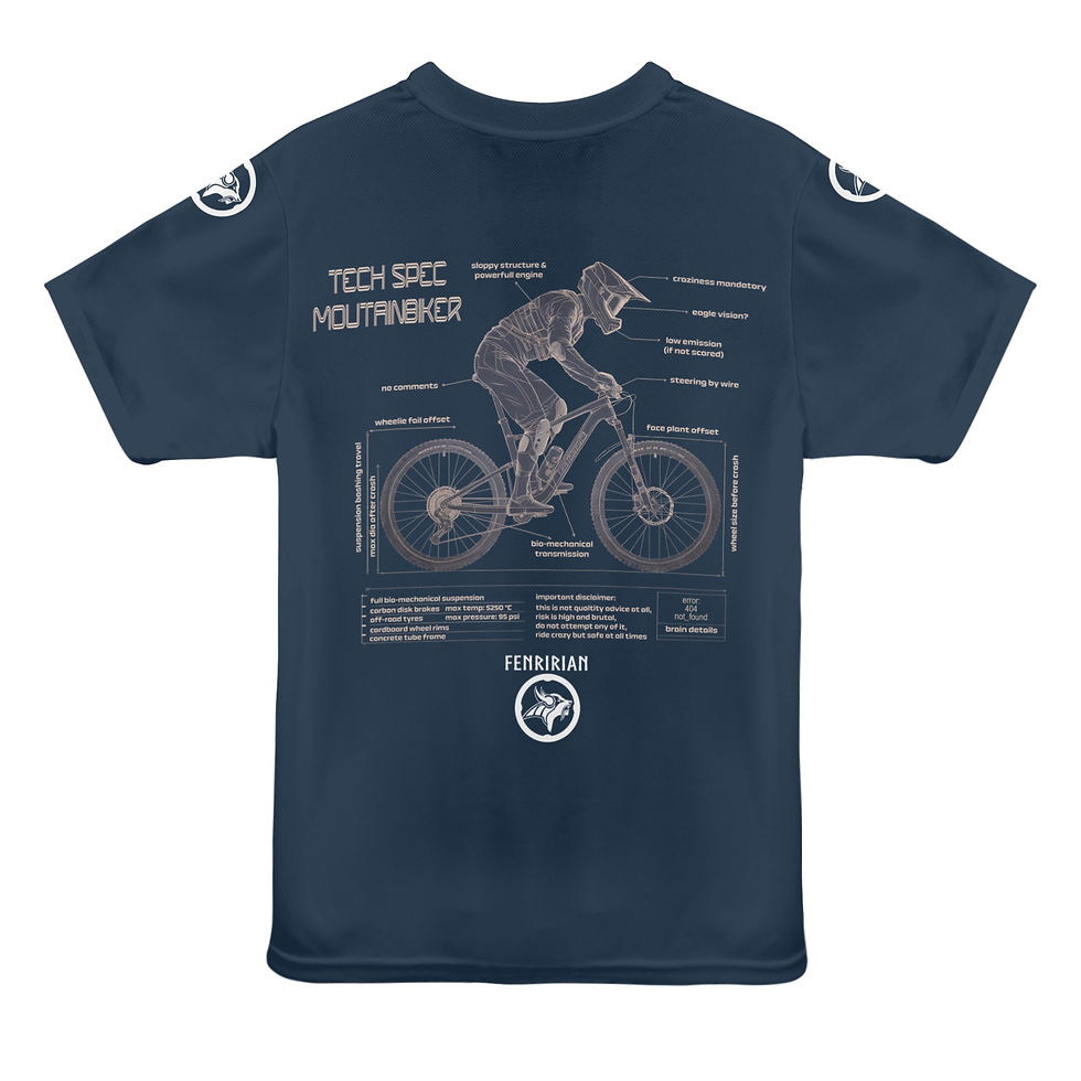 Thumbnail: Blueprint Mountainbiker New All Over Print T-shirt for Women (Model T45)