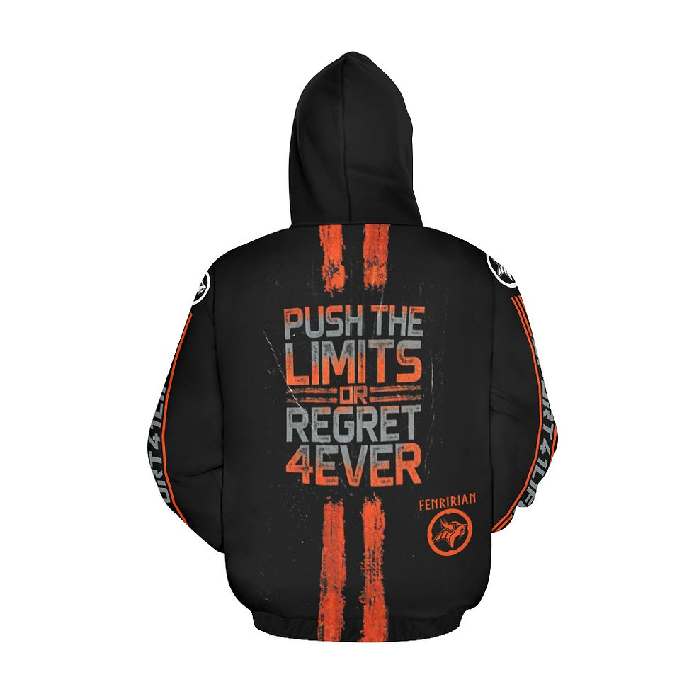 Thumbnail: Push the Limits All Over Print Hoodie for Women (USA Size) (Model H13)
