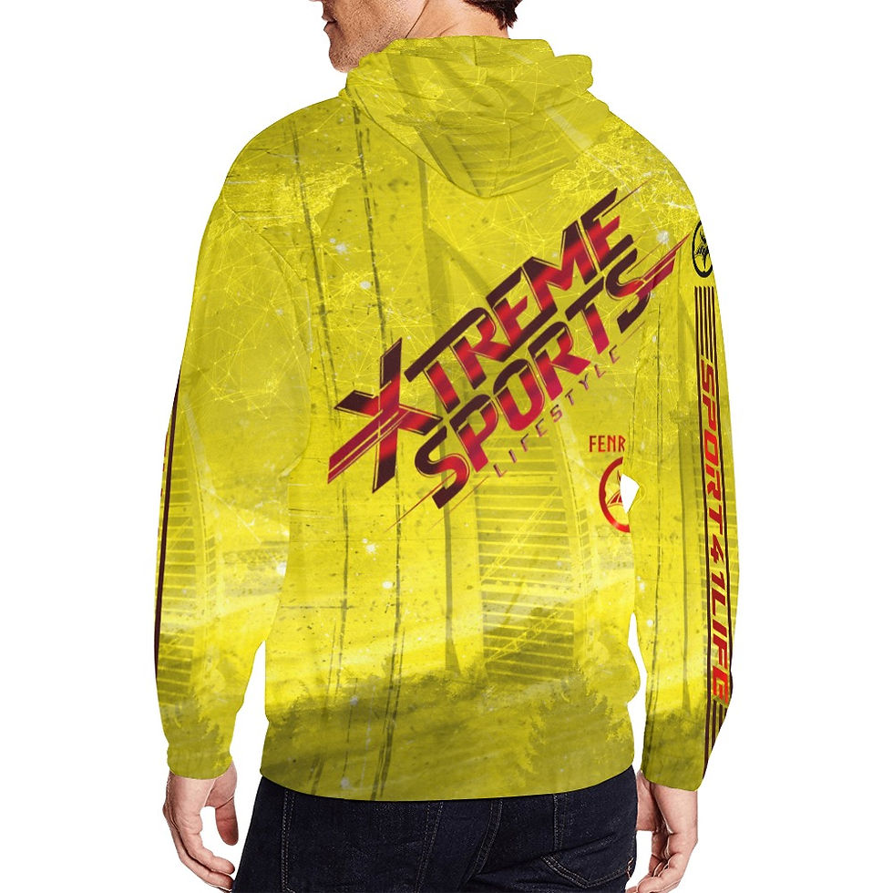 Thumbnail: Xtreme Sports Lifestyle All Over Print Full Zip Hoodie for Men (Model H14)