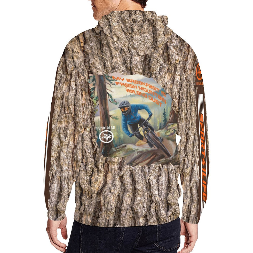 Thumbnail: Downhill Rider All Over Print Full Zip Hoodie for Men (Model H14)