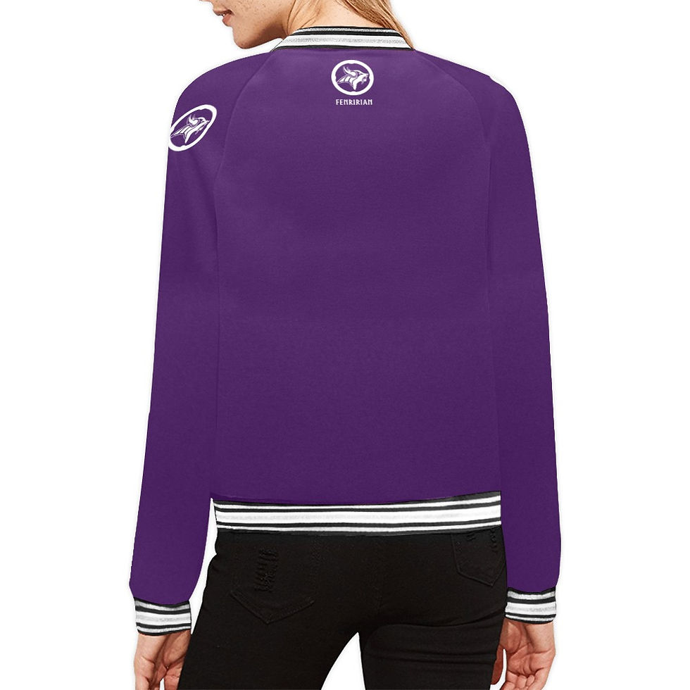 Thumbnail: Fenririan sport purple All Over Print Bomber Jacket for Women (Model H21)