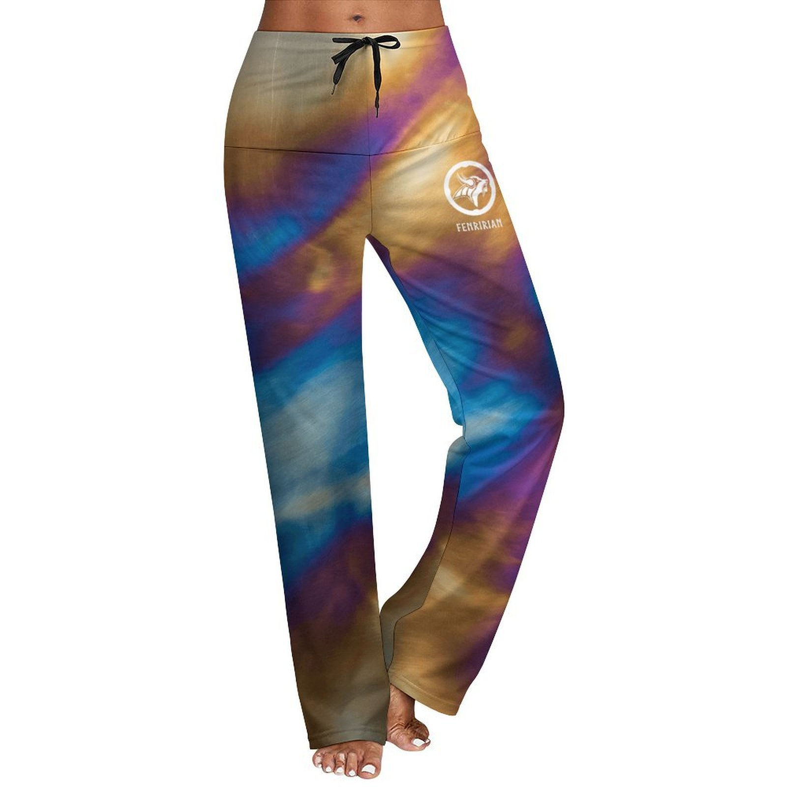 Fenririan Discolored Heated Metal Women's Straight Drawstring Yoga Pants