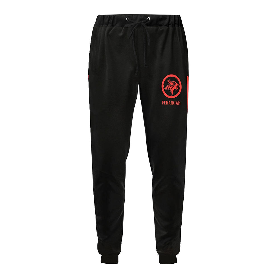 Thumbnail: Cyberpunk Mountainbiker Men's All Over Print Sweatpants (Model L11)