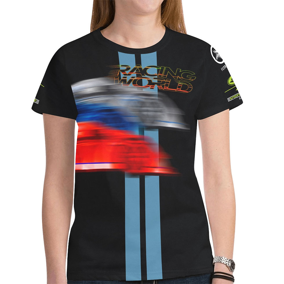 Racing World New All Over Print T-shirt for Women (Model T45)