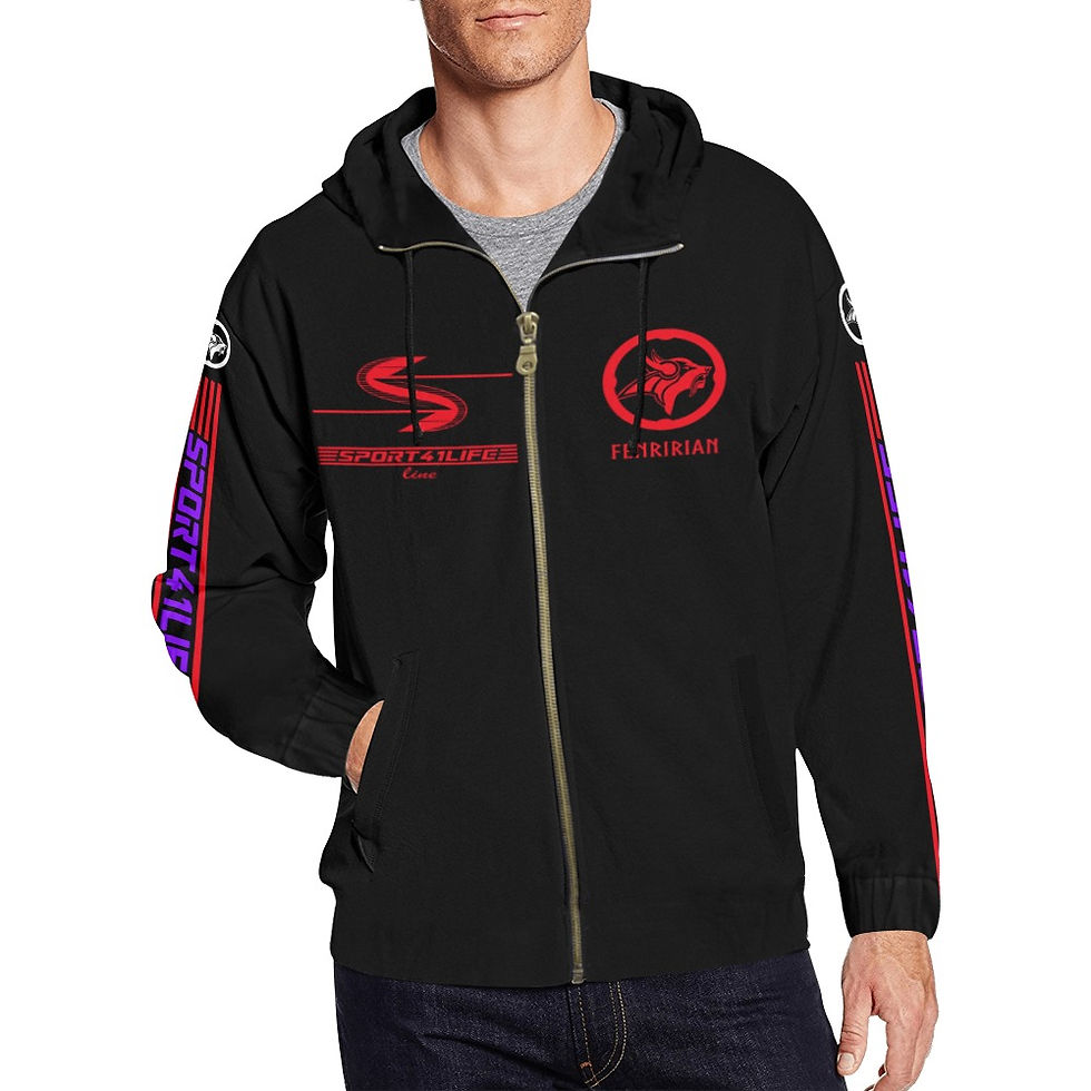 Thumbnail: Anti-Lag Fan Club All Over Print Full Zip Hoodie for Men (Model H14)