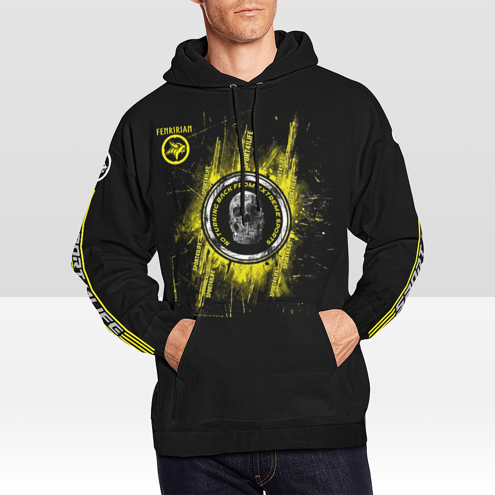 Thumbnail: No Turning Back All Over Print Hoodie for Men (USA Size) (Model H13)
