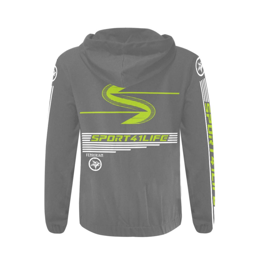 Sport41life All Over Print Full Zip Hoodie for Men (Model H14)