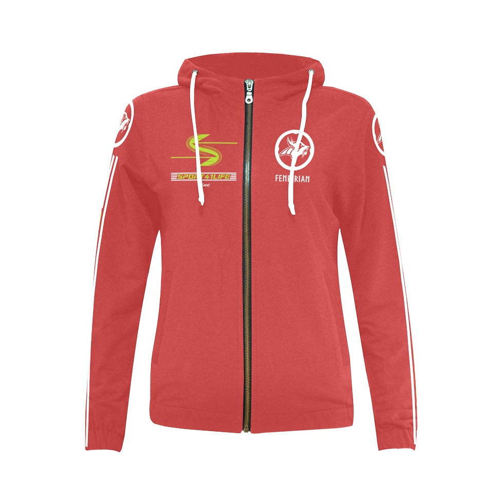 Thumbnail: 1 shot All Over Print Full Zip Hoodie for Women (Model H14)