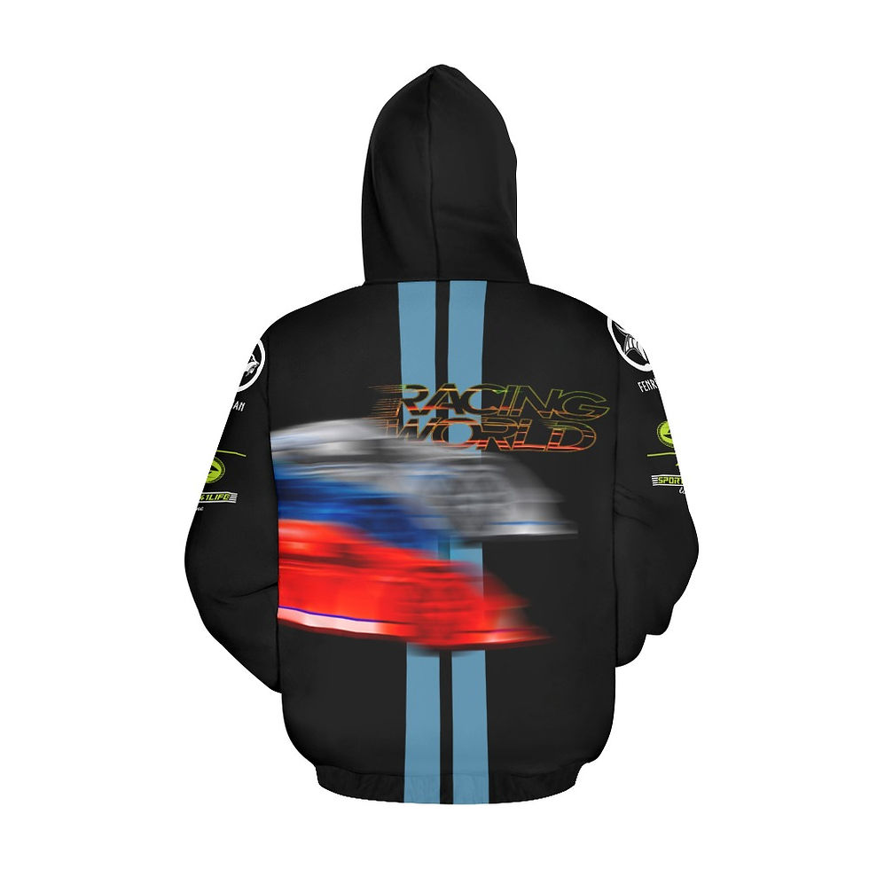 Thumbnail: Racing World All Over Print Hoodie for Women (USA Size) (Model H13)