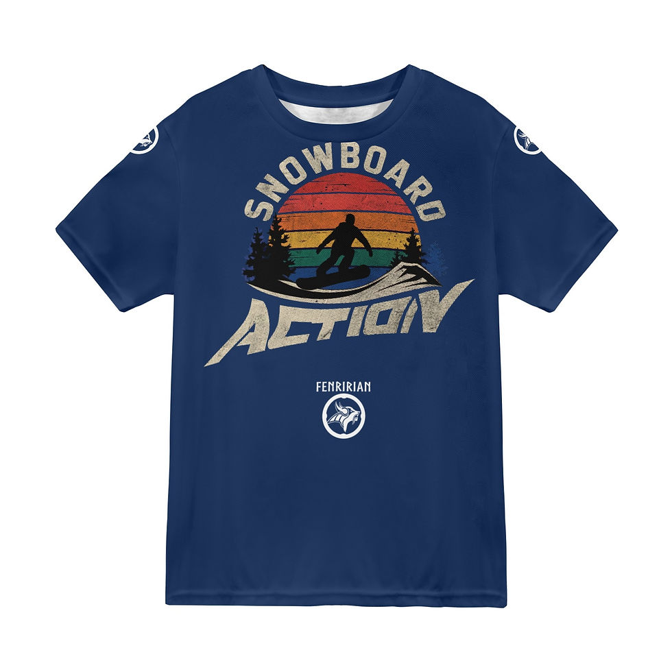 Thumbnail: Snowboard Action New All Over Print T-shirt for Men (Model T45)