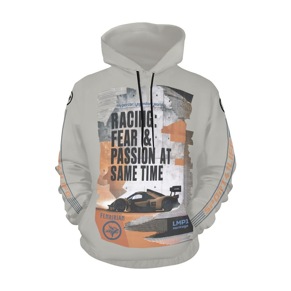 Thumbnail: Brutalist Hypercar All Over Print Hoodie for Women (USA Size) (Model H13)