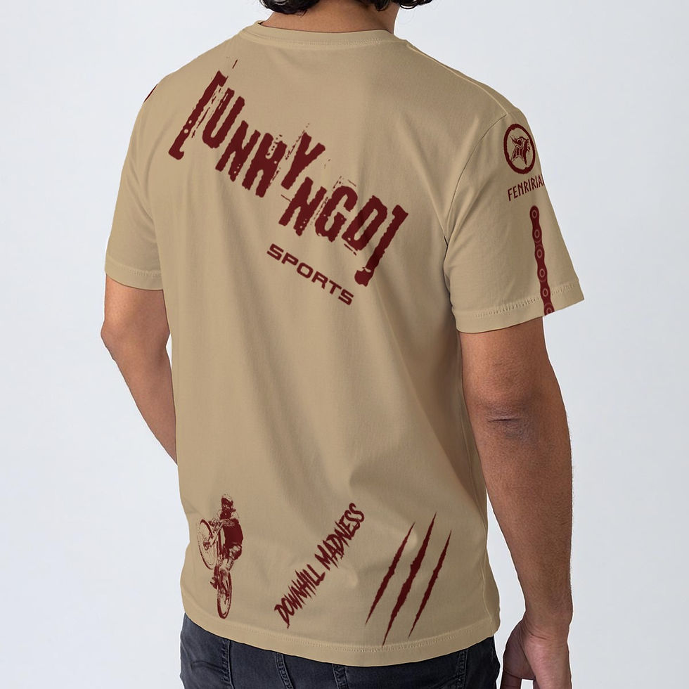 Thumbnail: UNHYNGD Dowhill Moutain Biker beige | T-shirt for Men