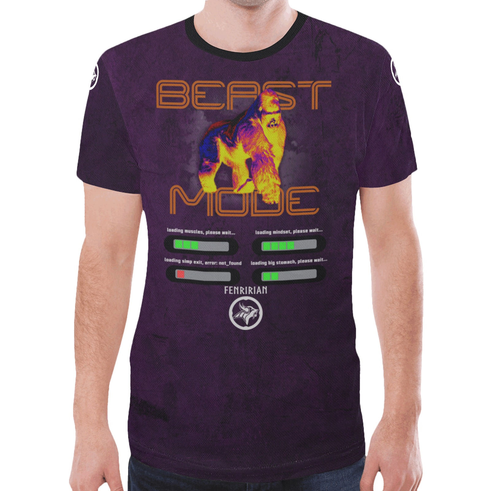 Beast Mode New All Over Print T-shirt for Men (Model T45)