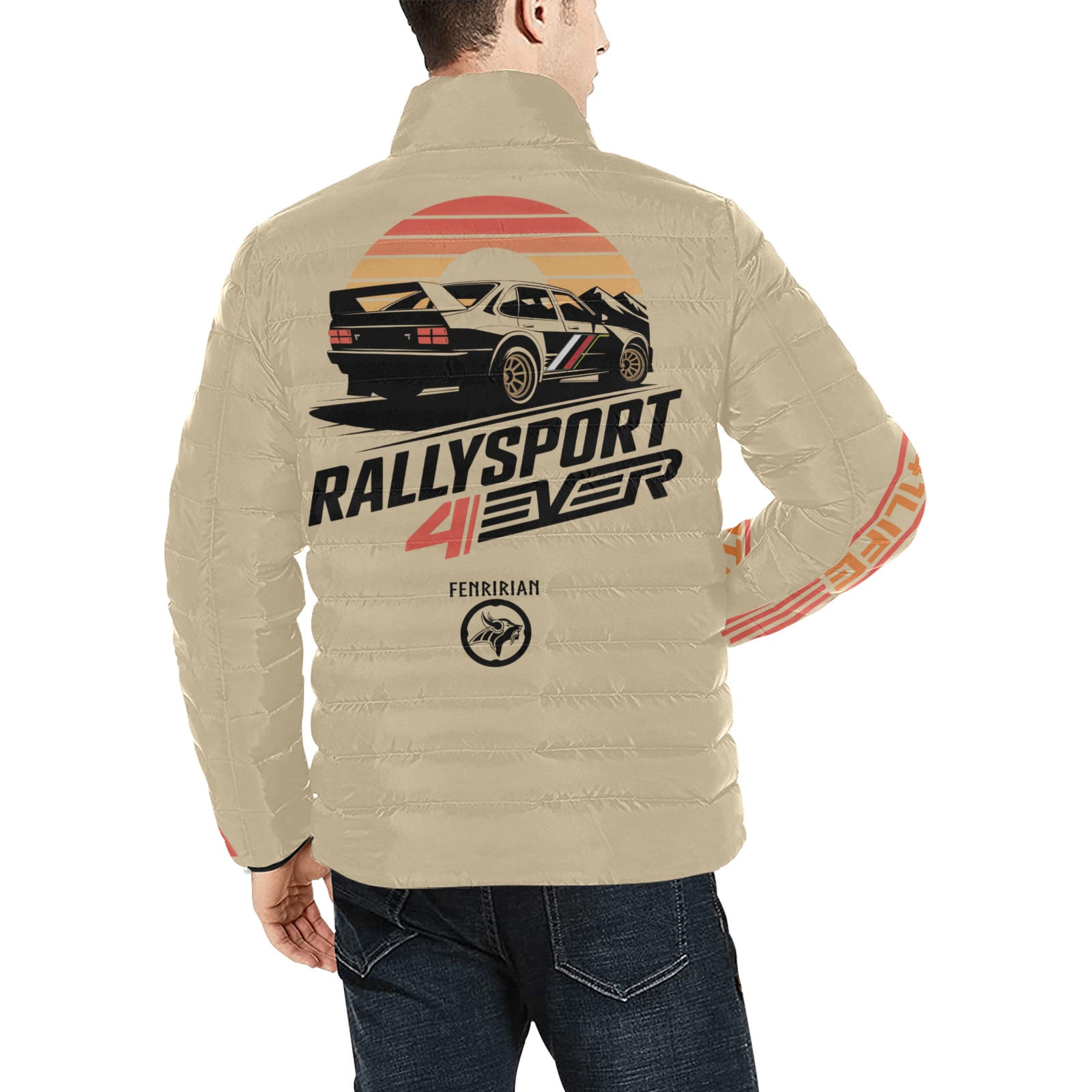 Rallysport 4ever Men's Stand Collar Padded Jacket (Model H41)