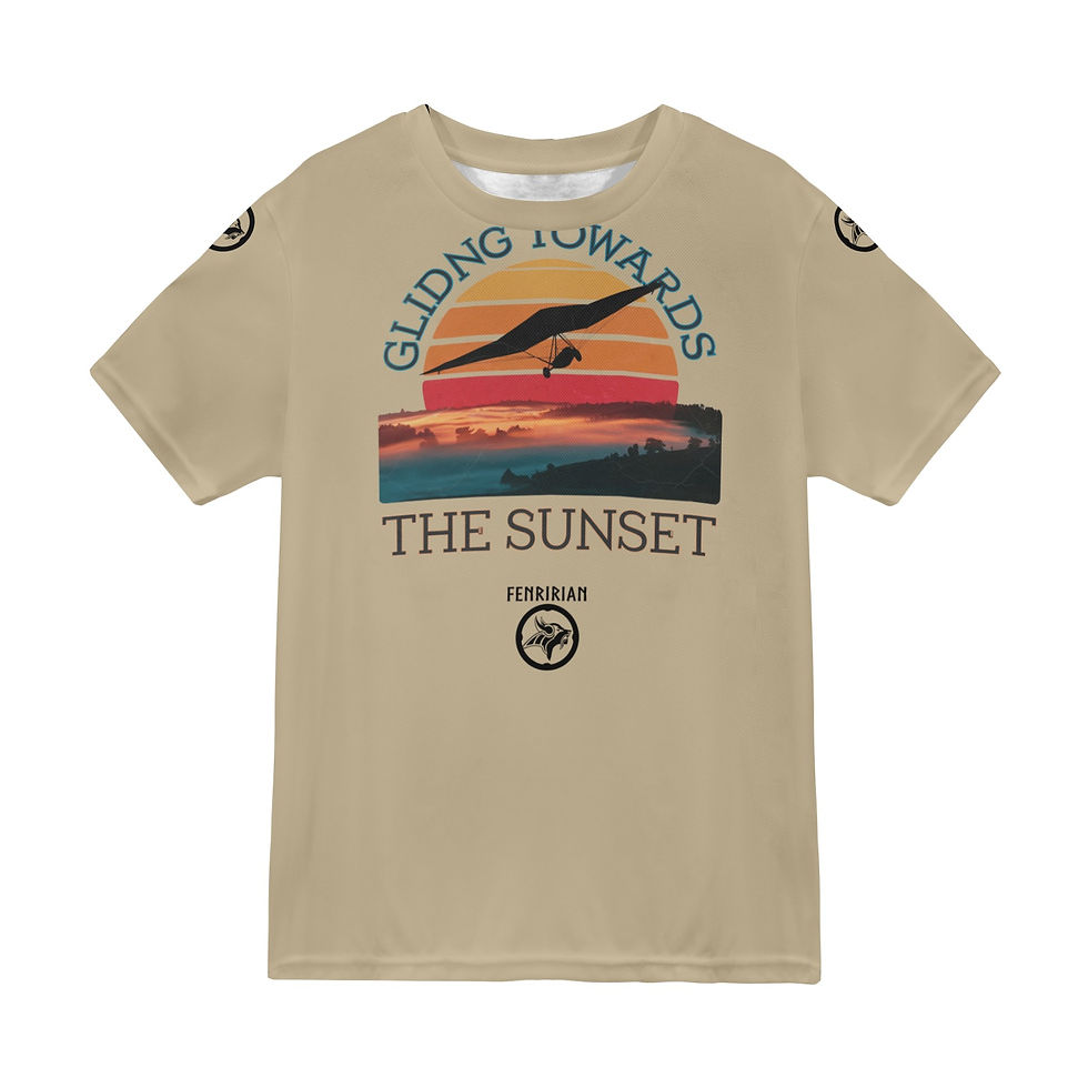 Thumbnail: Gliding towards the Sunset New All Over Print T-shirt for Men (Model T45)