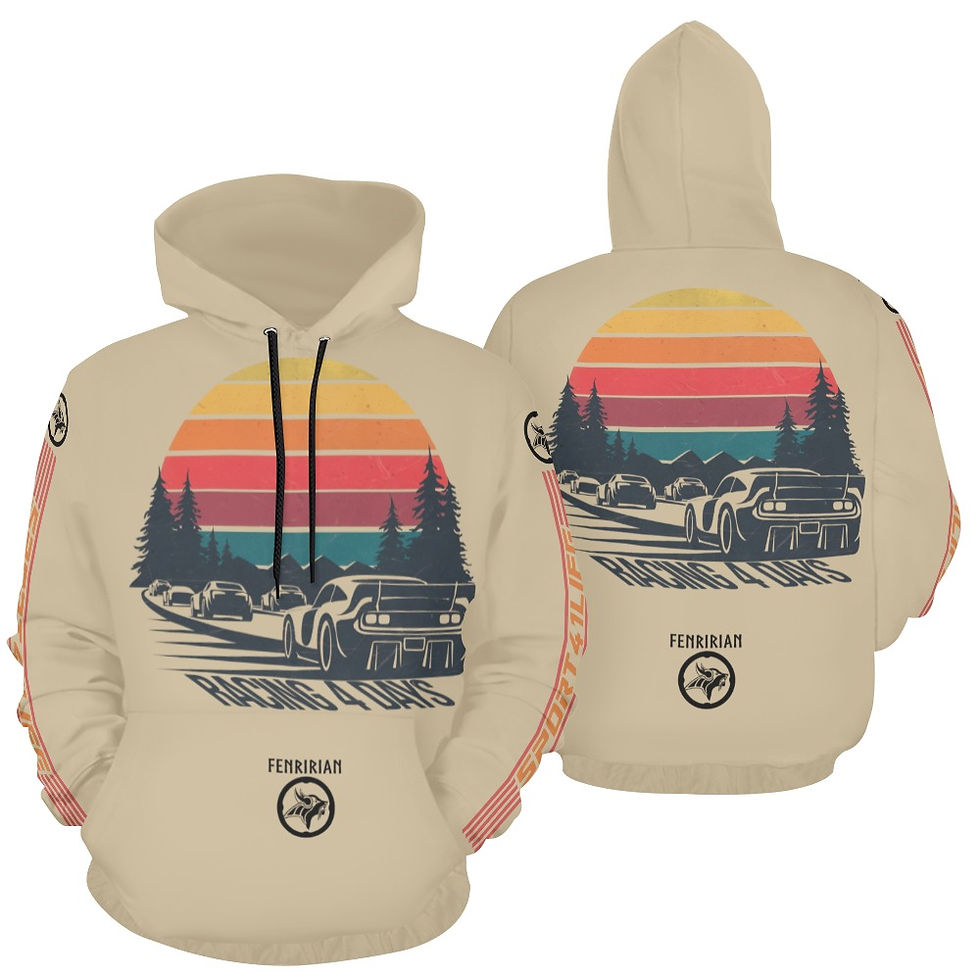 Racing 4 Days All Over Print Hoodie for Men (USA Size) (Model H13)