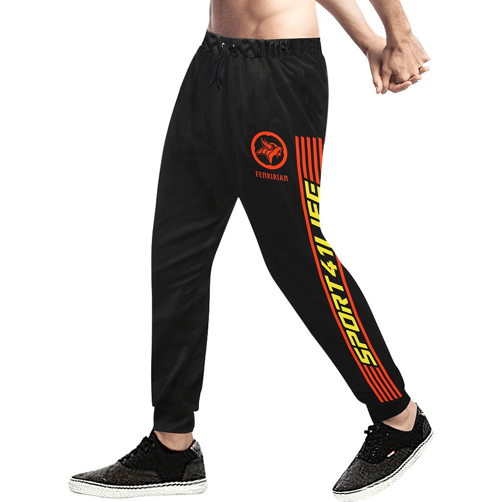 Thumbnail: Non-Stop Energy Men's All Over Print Sweatpants (Model L11)