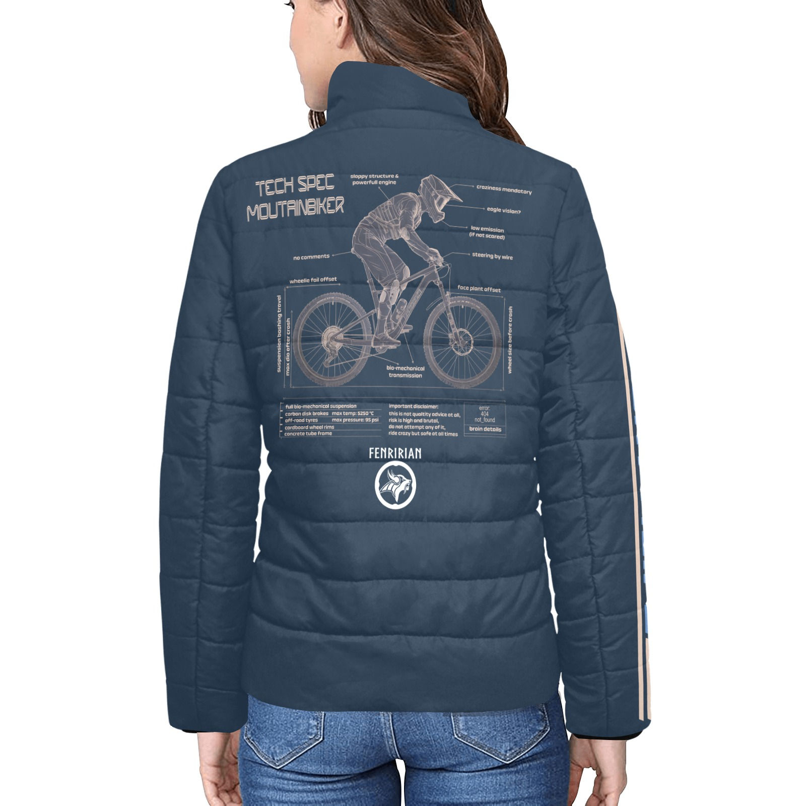 Blueprint Mountainbiker Women's Stand Collar Padded Jacket (Model H41)