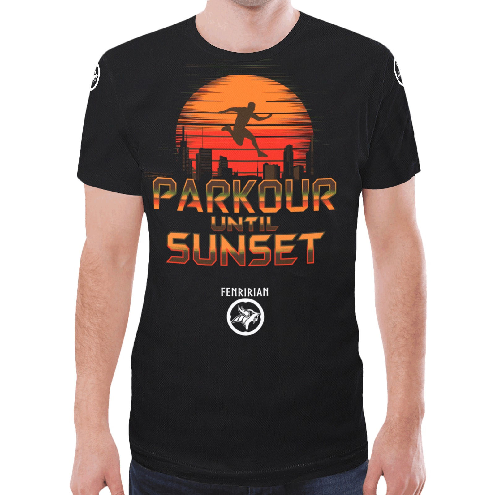 Parkour until Sunset New All Over Print T-shirt for Men (Model T45)