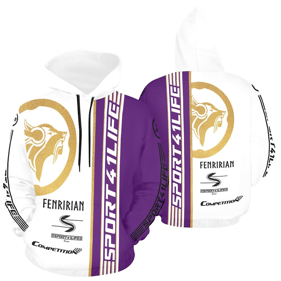 Thumbnail: Competition BAR purple All Over Print Hoodie for Women (USA Size) (Model H13)