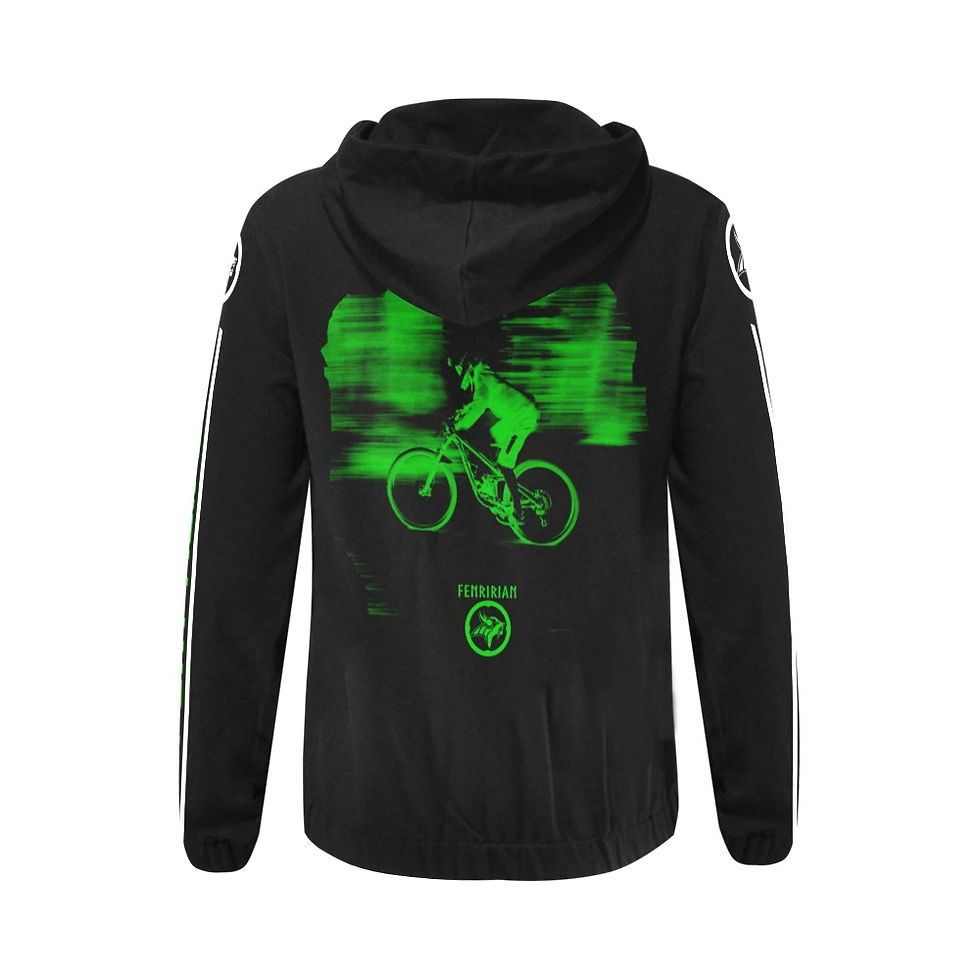 Thumbnail: Mountainbiker Heatmap All Over Print Full Zip Hoodie for Women (Model H14)