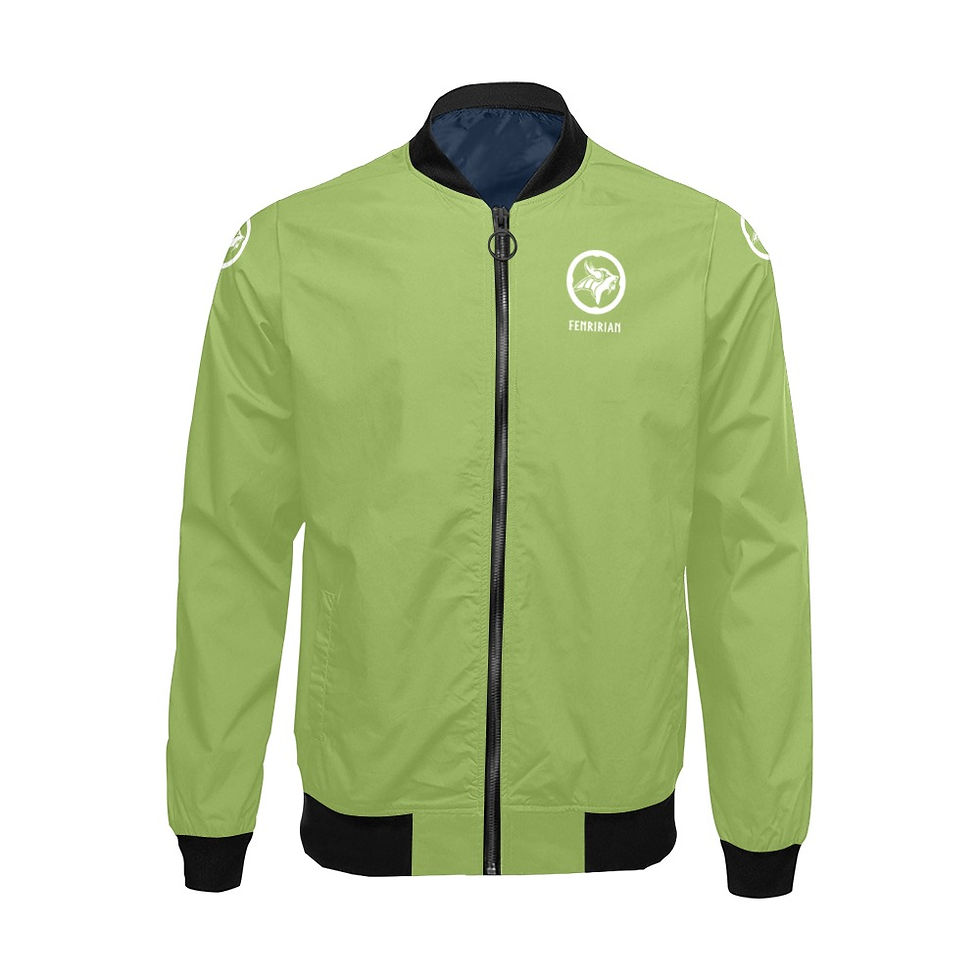 Thumbnail: Fenririan yellow green All Over Print Bomber Jacket for Men (Model H19)