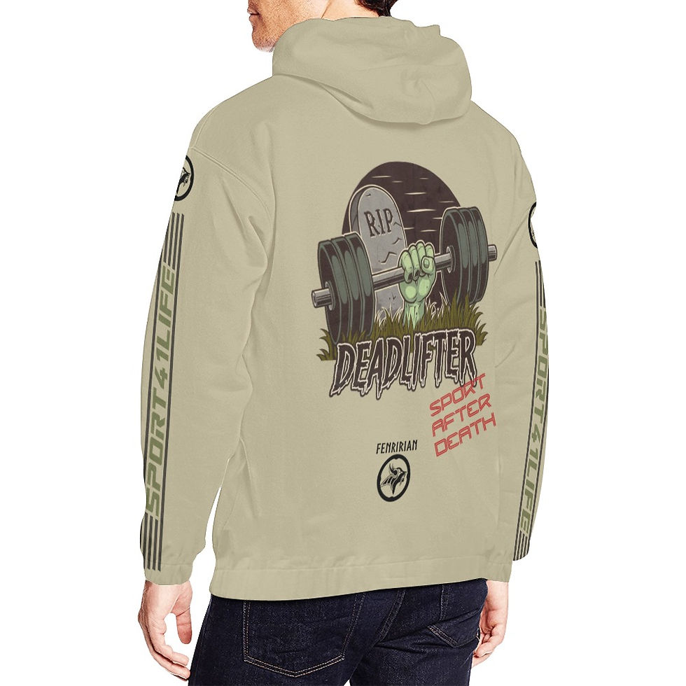 Thumbnail: Dead Lifter All Over Print Hoodie for Men (USA Size) (Model H13)