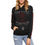 Thumbnail: Shadow Wolf All Over Print Hoodie for Women (USA Size) (Model H13)