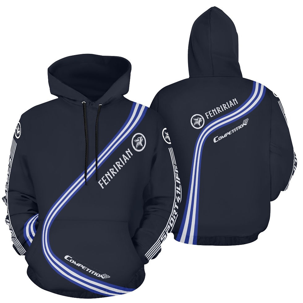 Thumbnail: Competition MAR-BLUE All Over Print Hoodie for Men (USA Size) (Model H13)