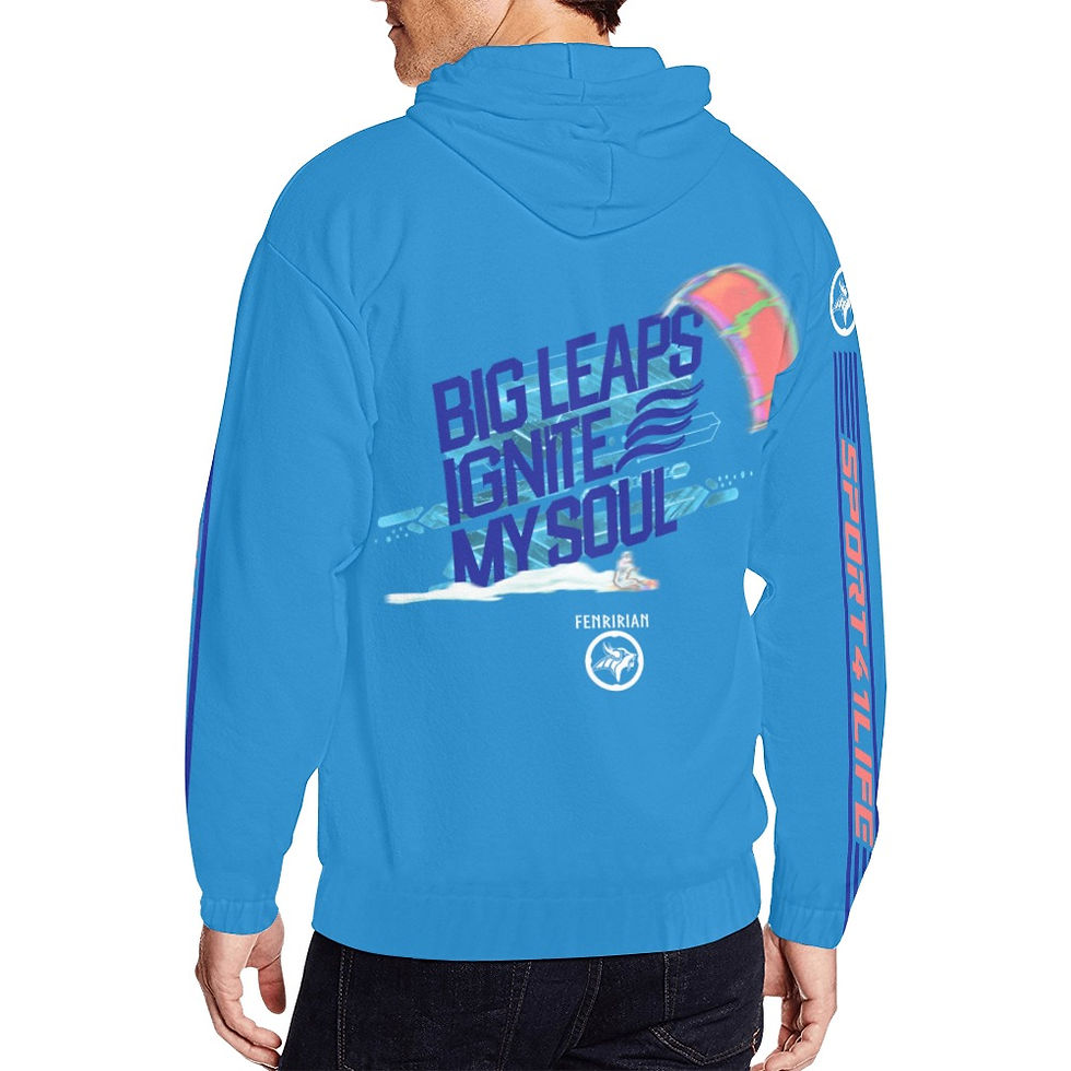 Thumbnail: Kite Big Leaps All Over Print Full Zip Hoodie for Men (Model H14)