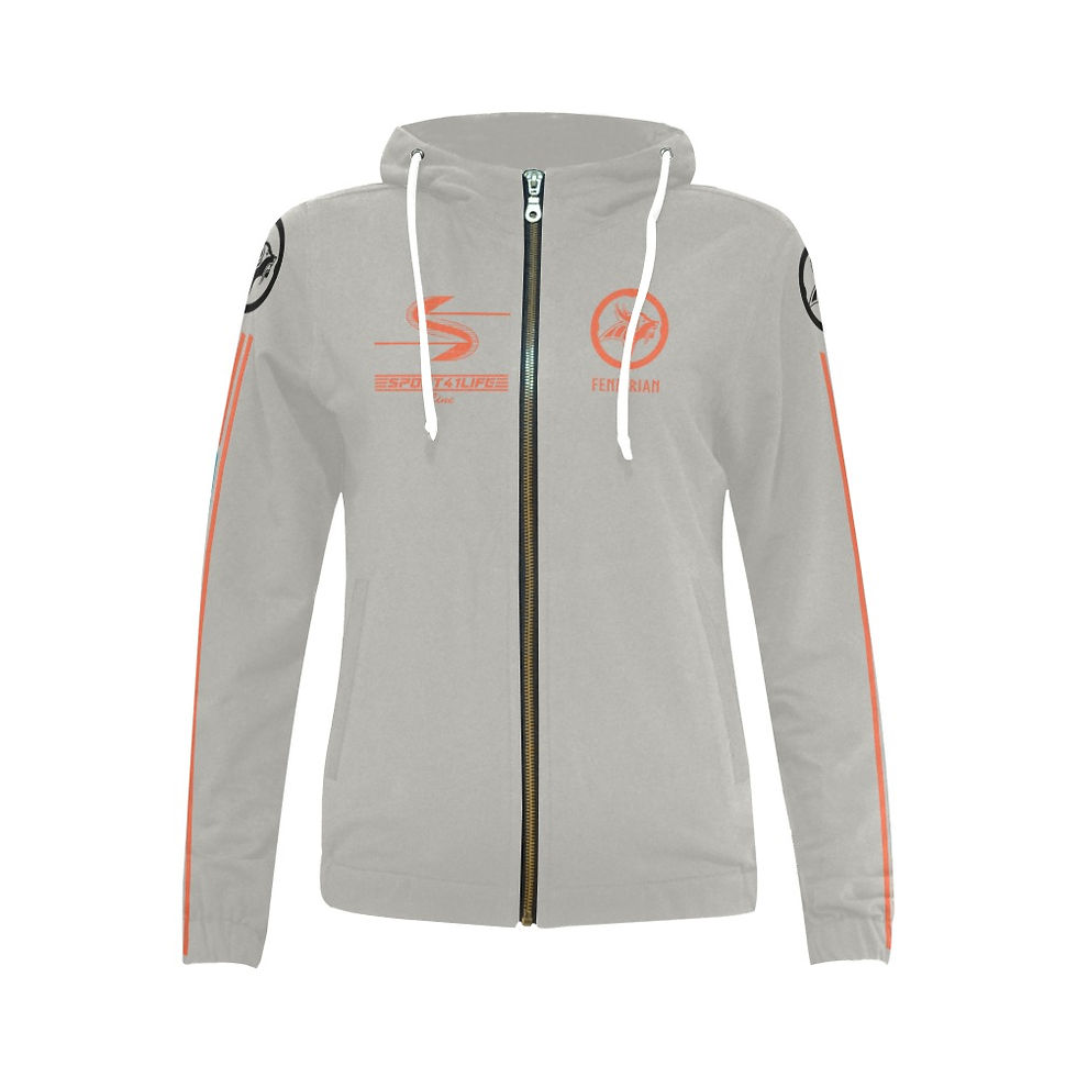Thumbnail: Inline Skater Graffiti All Over Print Full Zip Hoodie for Women (Model H14)