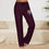 Thumbnail: Fenririan wine red Women's Straight Drawstring Yoga Pants