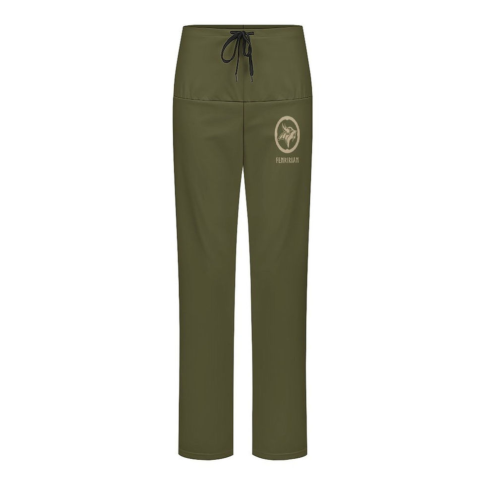 Thumbnail: Fenririan khaki Women's Straight Drawstring Yoga Pants