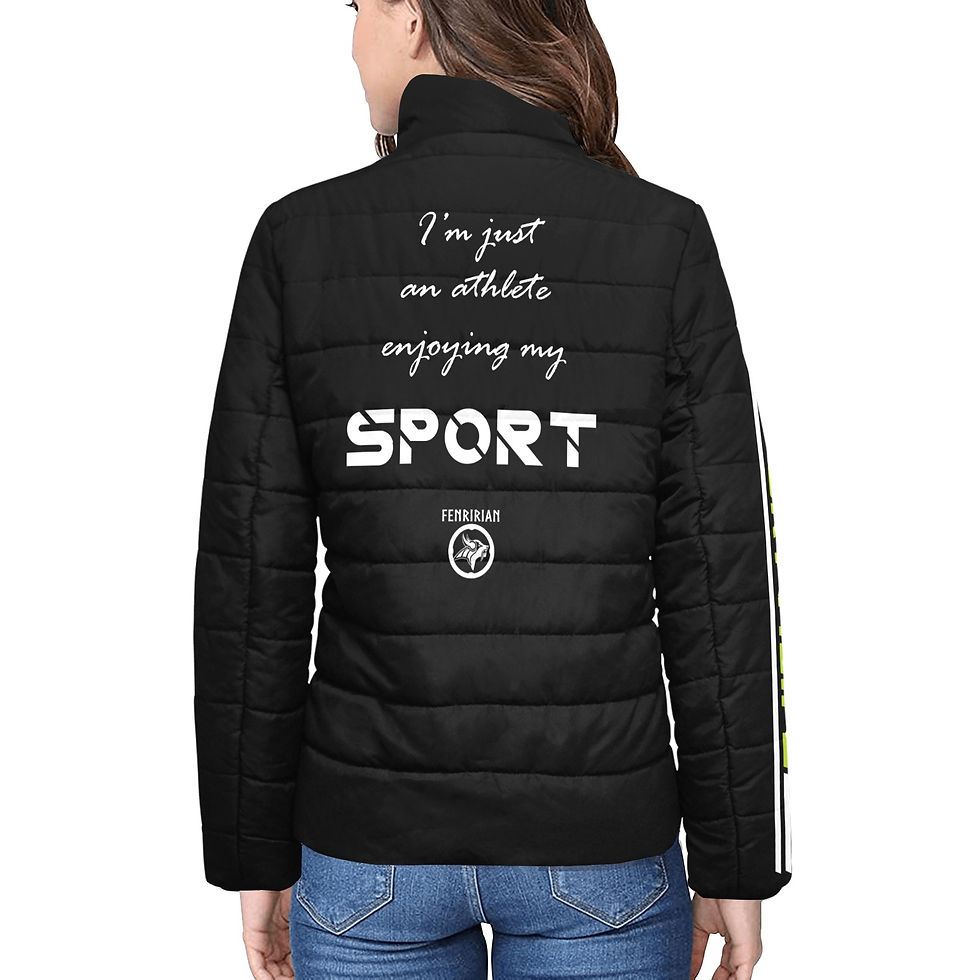 Just an Athlete Women's Stand Collar Padded Jacket (Model H41)