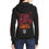 Thumbnail: Cyberpunk Motocross Rider All Over Print Full Zip Hoodie for Women (Model H14)