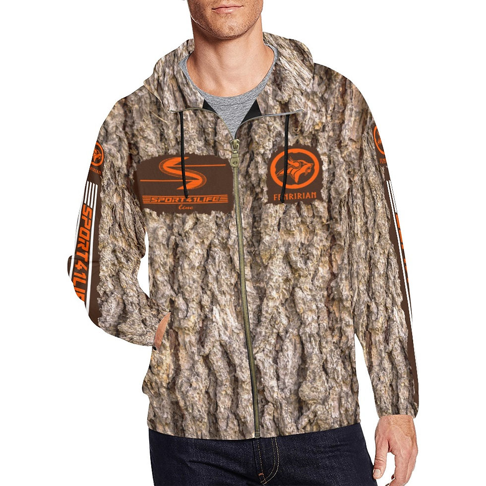 Thumbnail: Downhill Rider All Over Print Full Zip Hoodie for Men (Model H14)