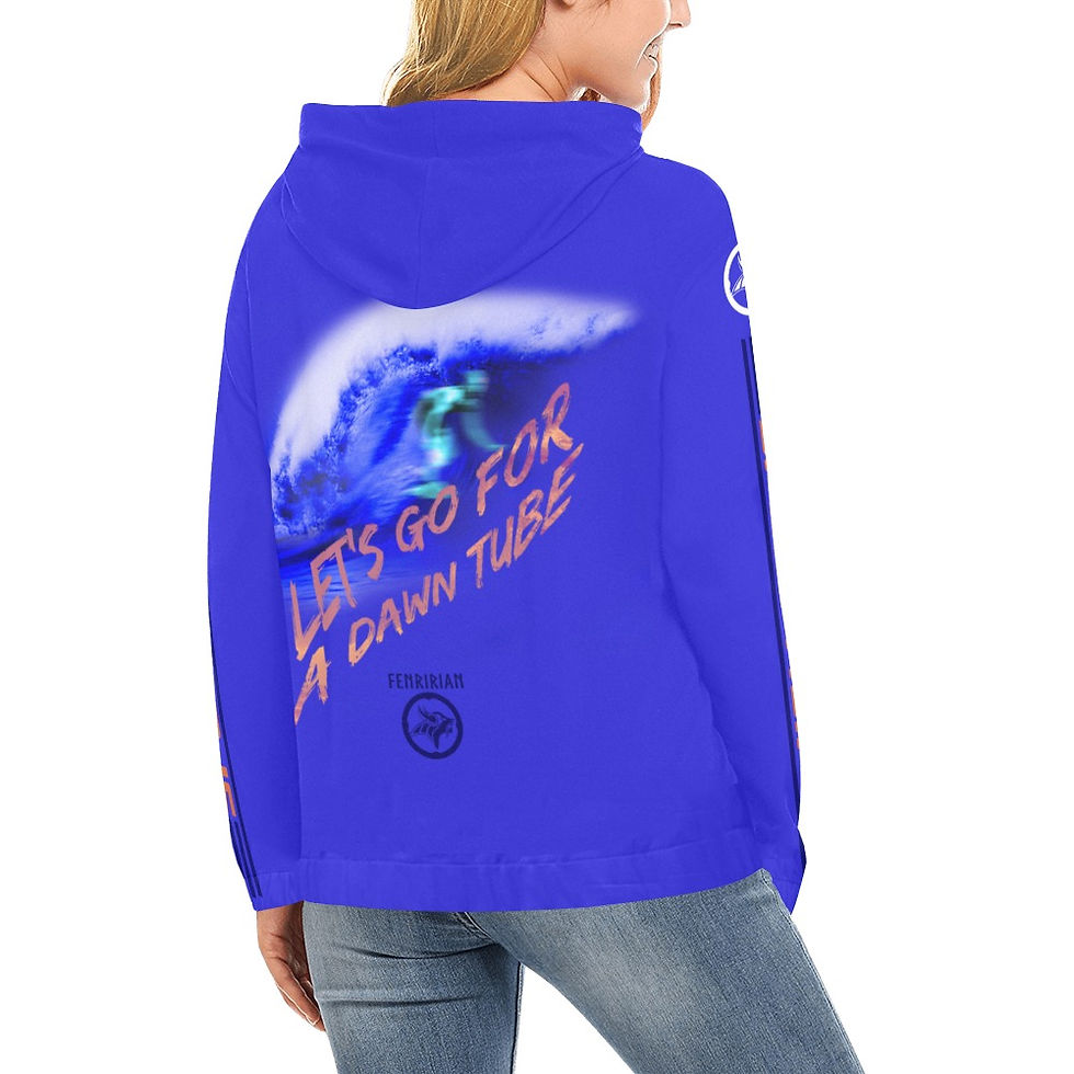 Thumbnail: Dawn Tube All Over Print Hoodie for Women (USA Size) (Model H13)